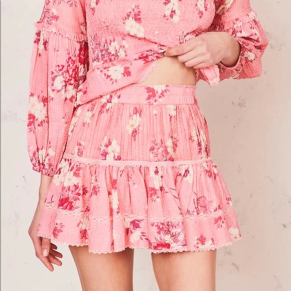 LOVESHACKFANCY Jennings Mini Skirt NWT - Picture 3 of 10